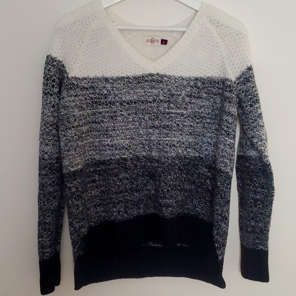 White to Black Ombre Sweater